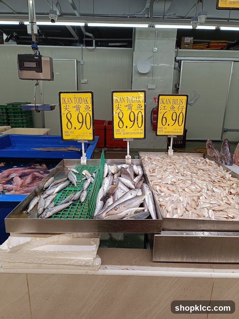 Fish Display with Price Signs