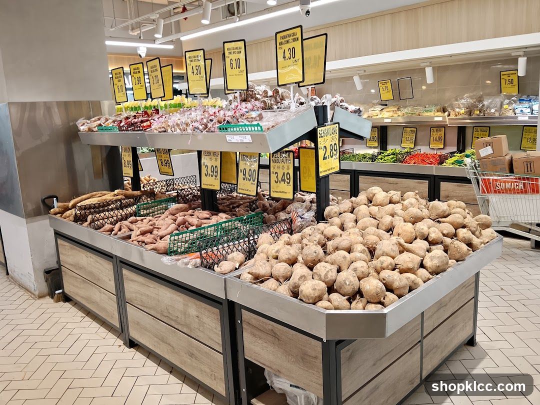 Produce Aisle in a Supermarket
