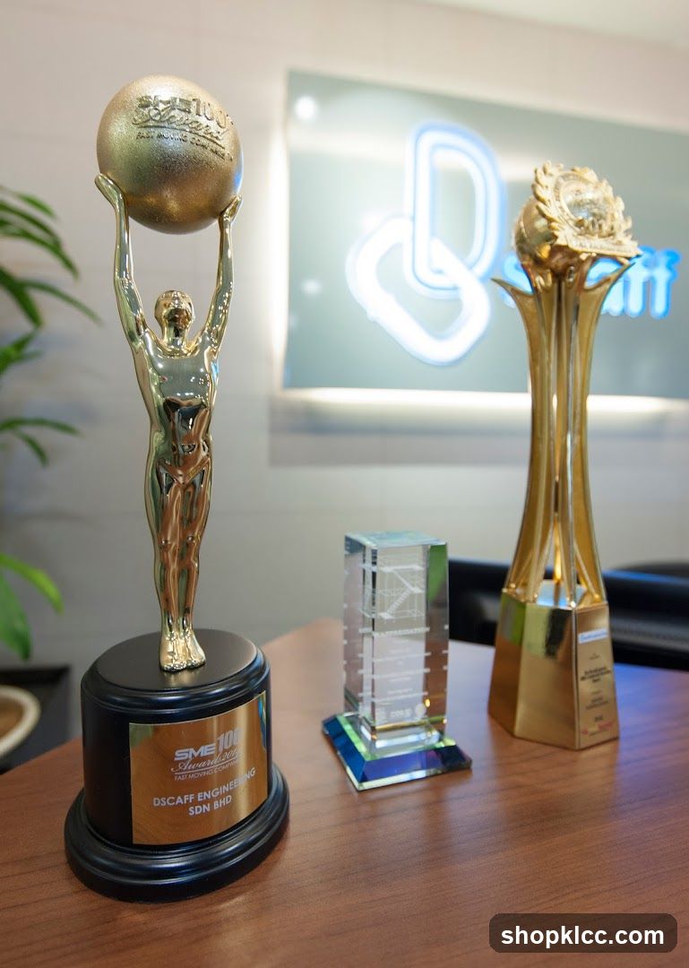 Awards on a Desk