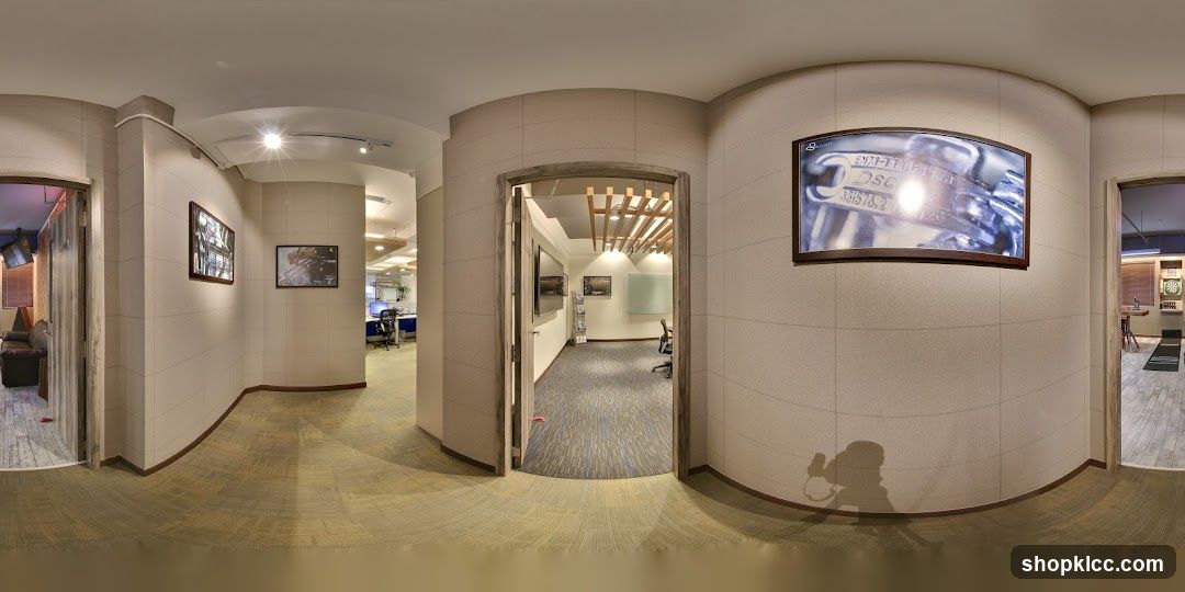 Office Interior with Artwork and Meeting Room
