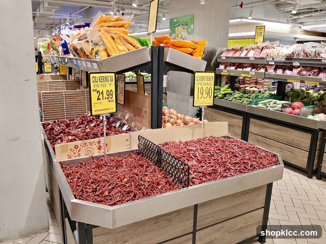 Dried Chilies Display