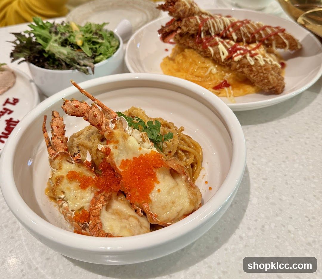 Seafood Pasta and Fried Shrimp