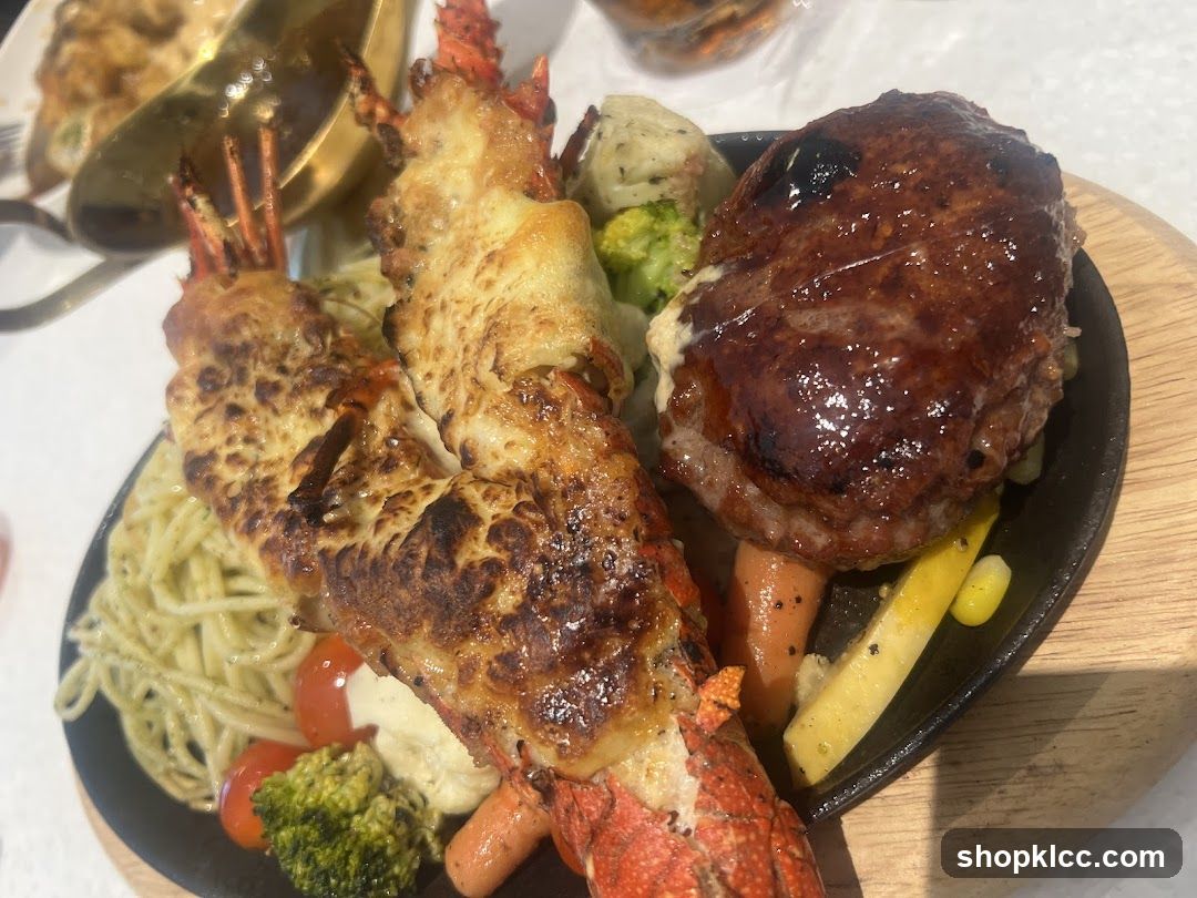 Lobster and Hamburger Steak