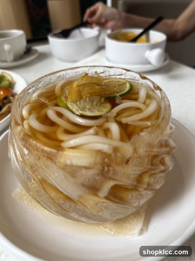 Udon Noodles with Citrus Garnish