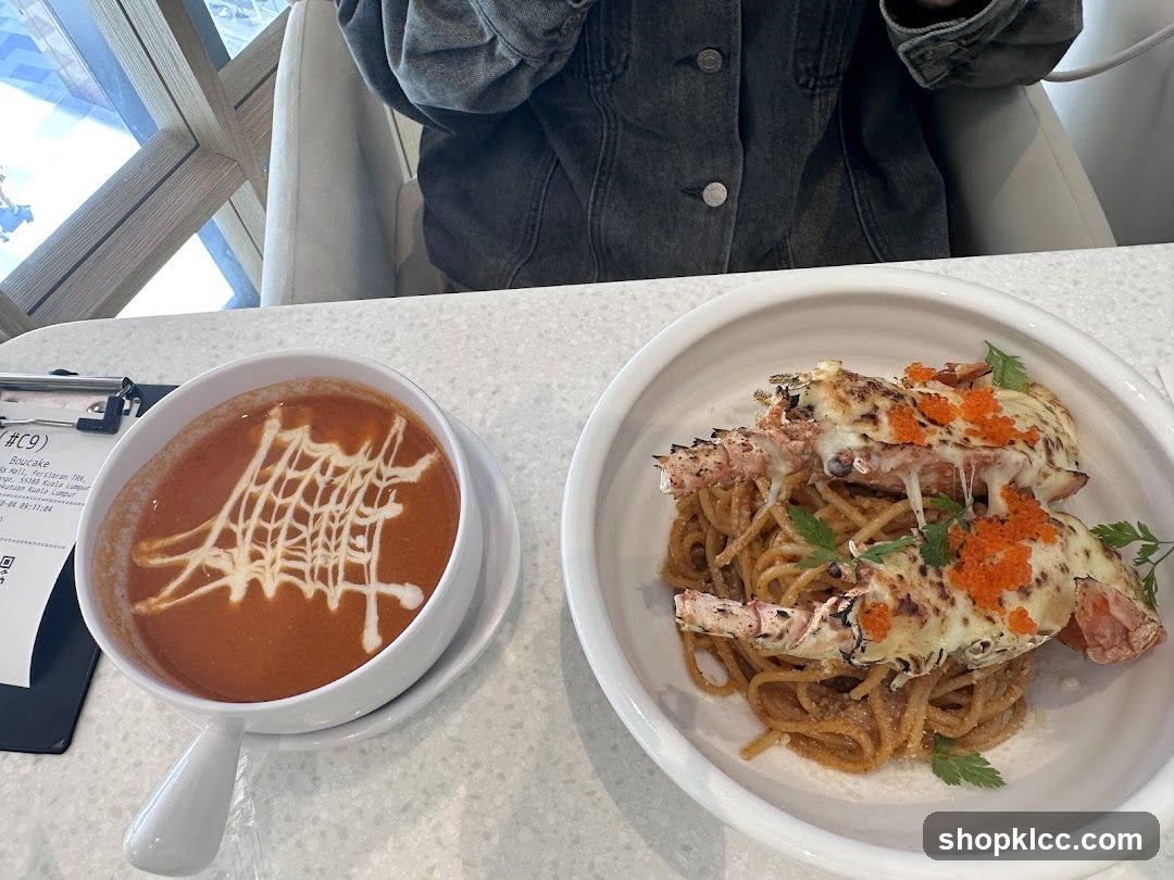 Soup and Lobster Pasta