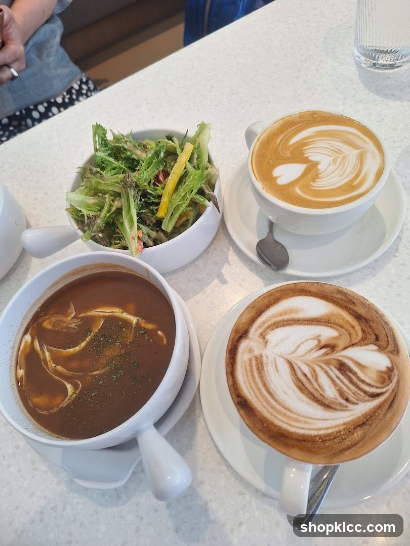 Soup, Salad, and Coffee
