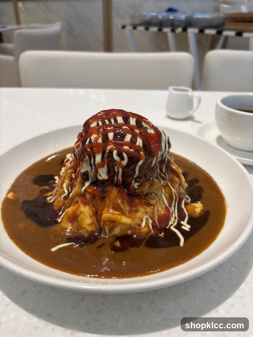 Omurice with Hamburger Steak