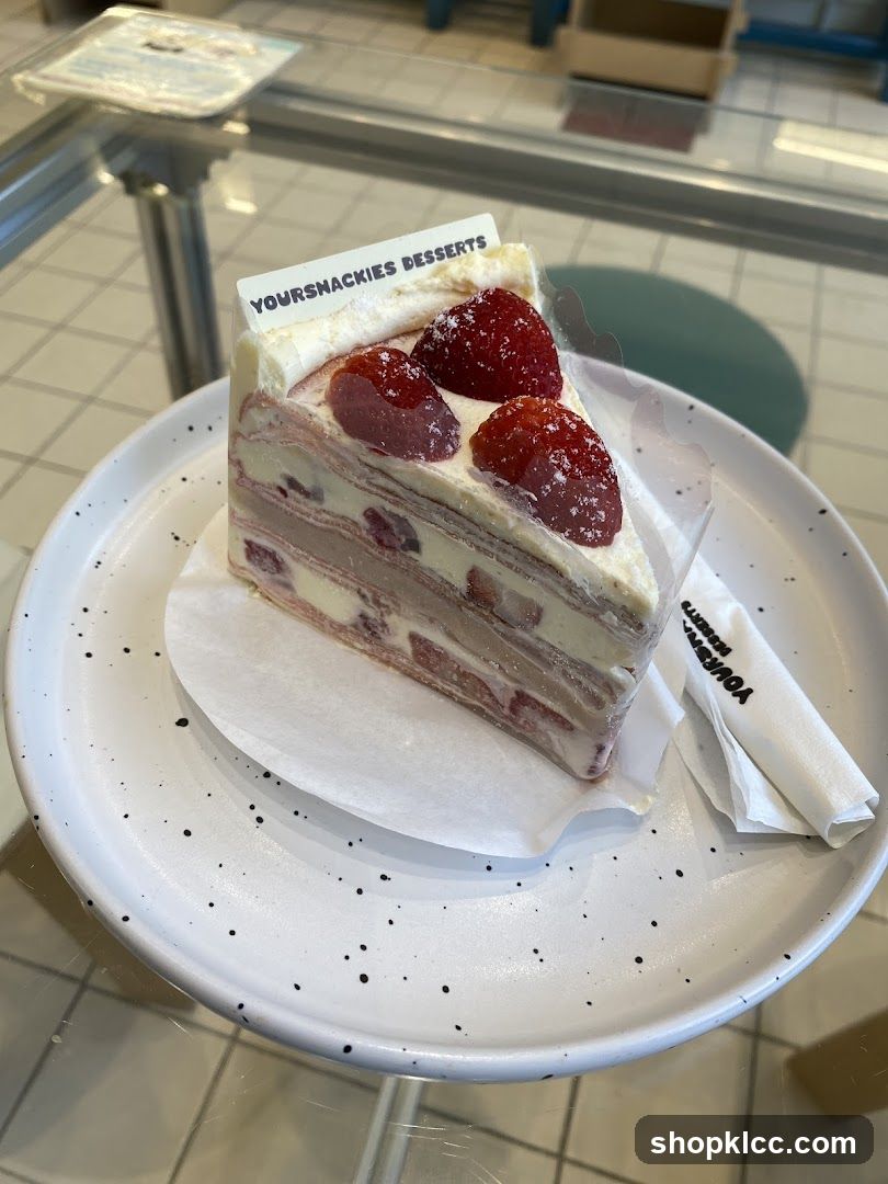 Strawberry Mille Crepe Cake