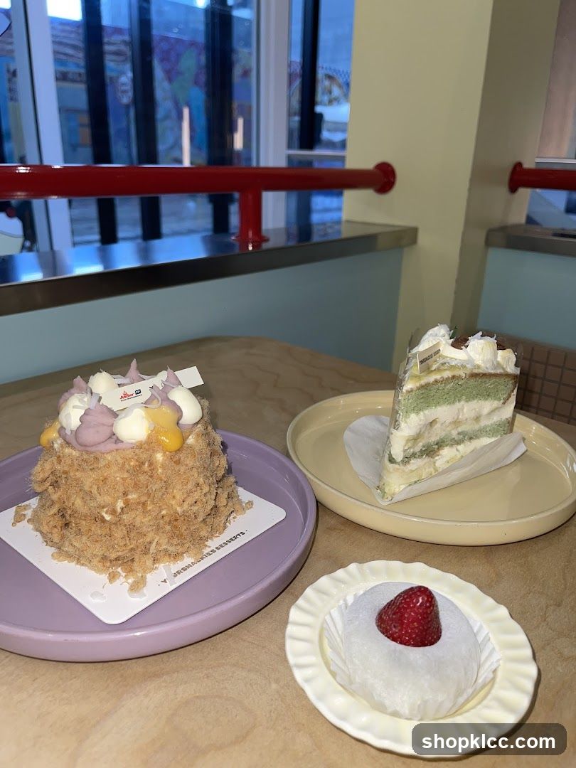 Desserts on a table