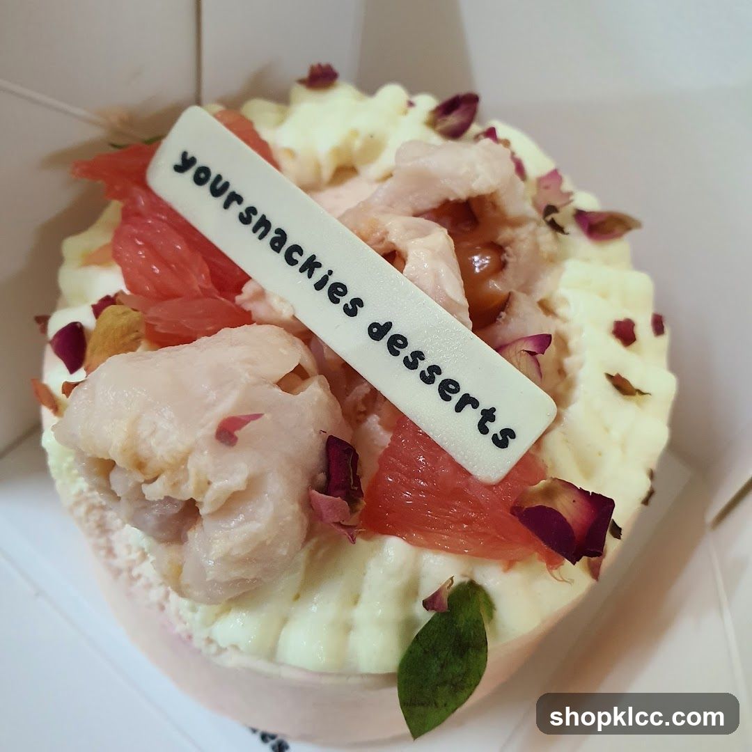 Dessert with Fruit and Edible Flowers