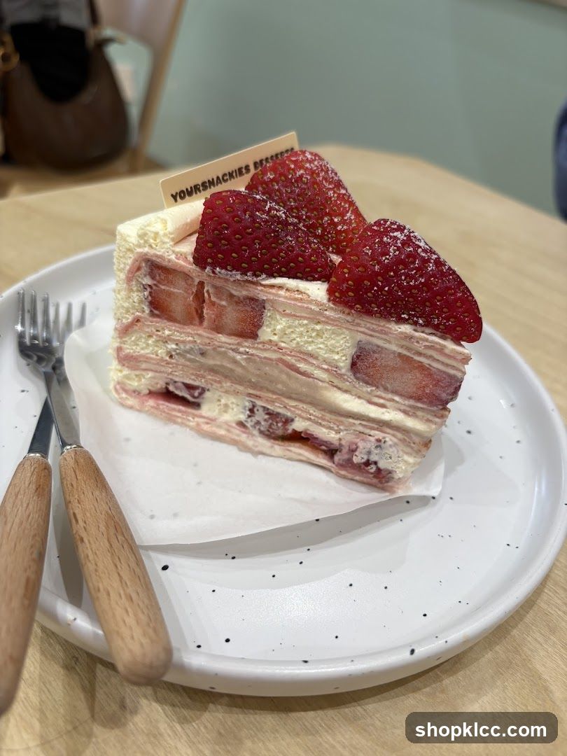 Strawberry Mille Crepe Cake