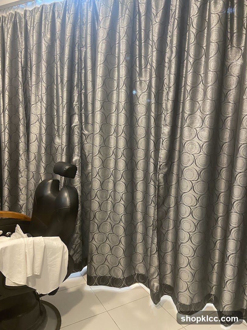 Barber Chair and Curtains
