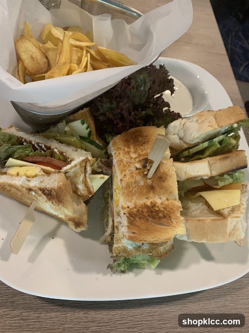 Club Sandwiches with Fries