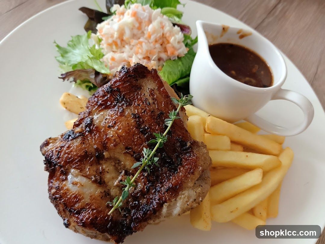 Pork Chop with Fries and Salad