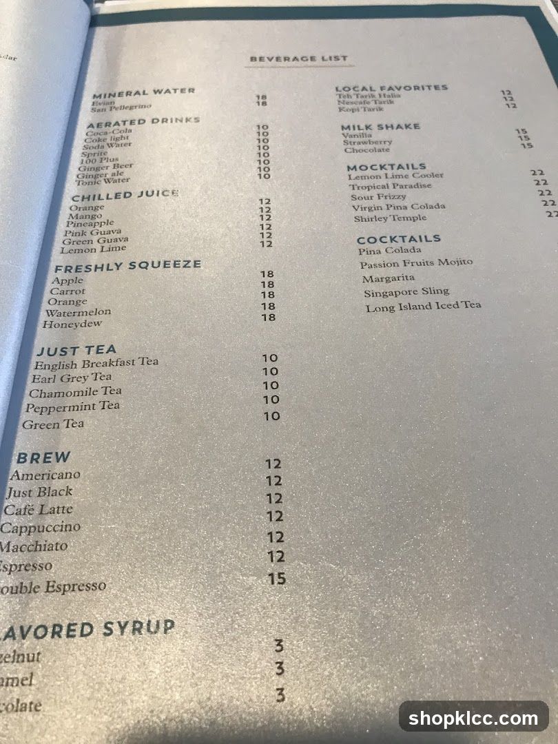 BEVERAGE LIST