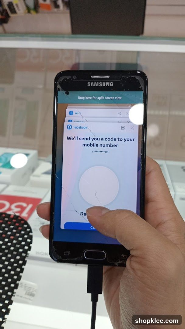 Phone Screen with Verification Code