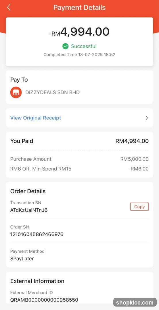 Payment Details