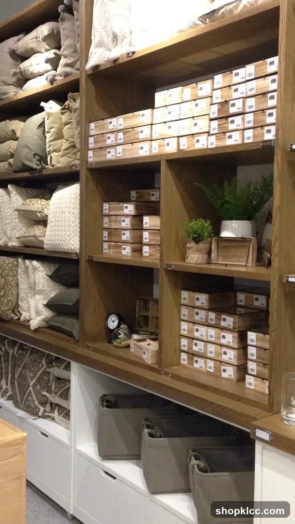 Shelving unit with home decor items