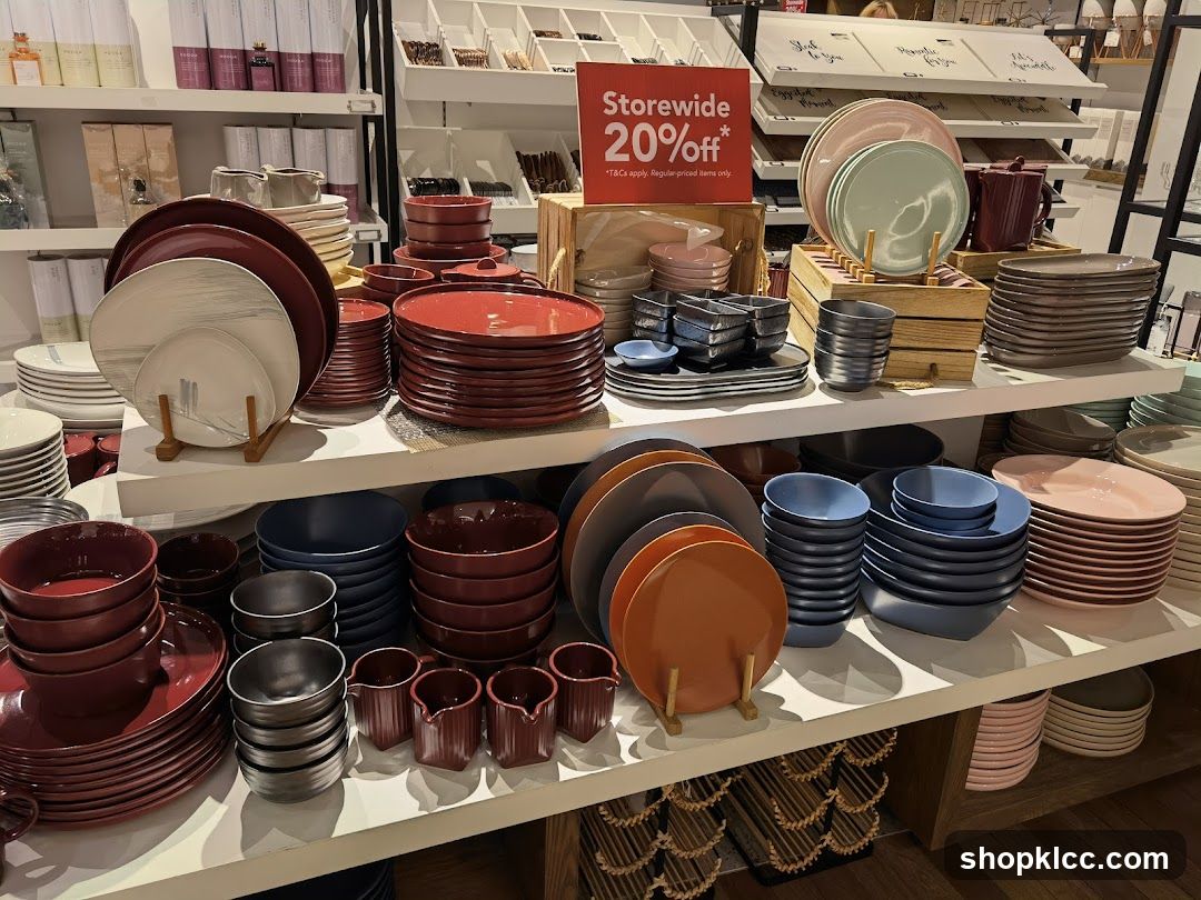 Tableware Display with Sale Sign