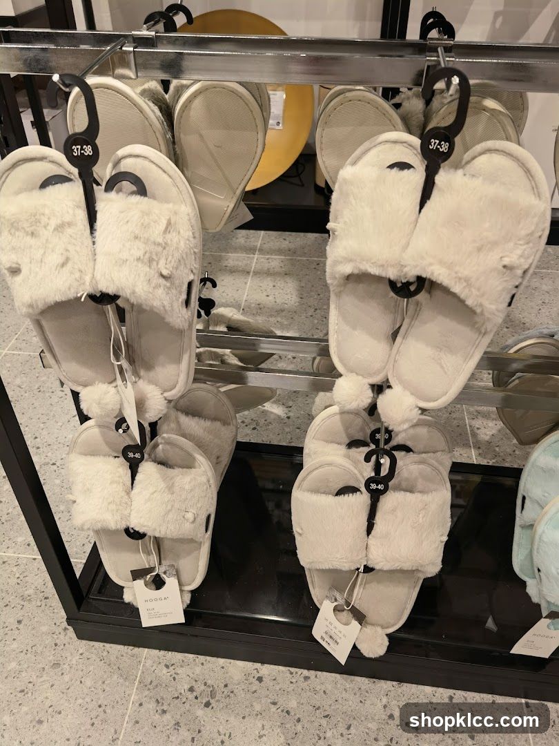 Fuzzy Slippers on Display