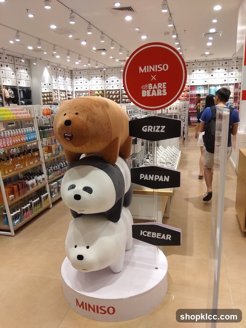 Miniso x We Bare Bears Display