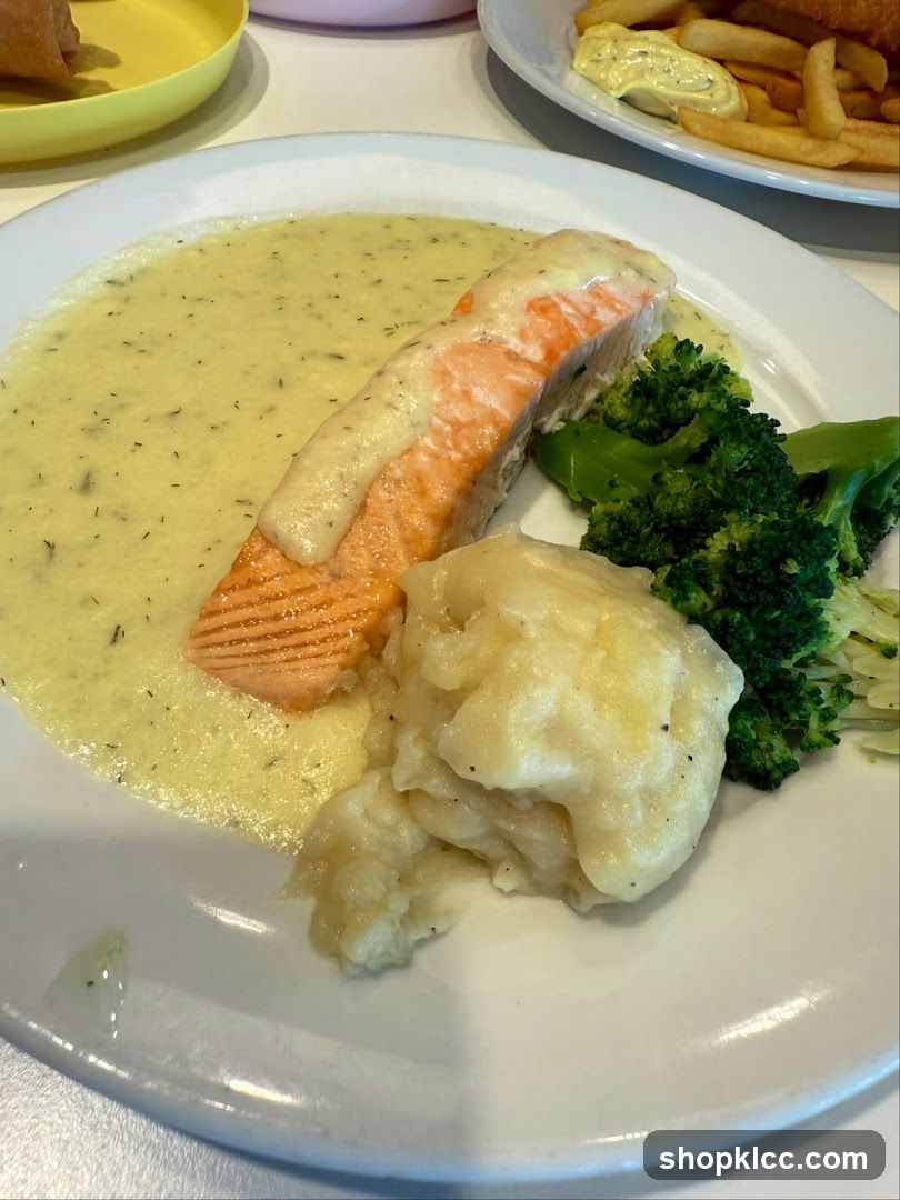 Salmon with Sauce and Sides