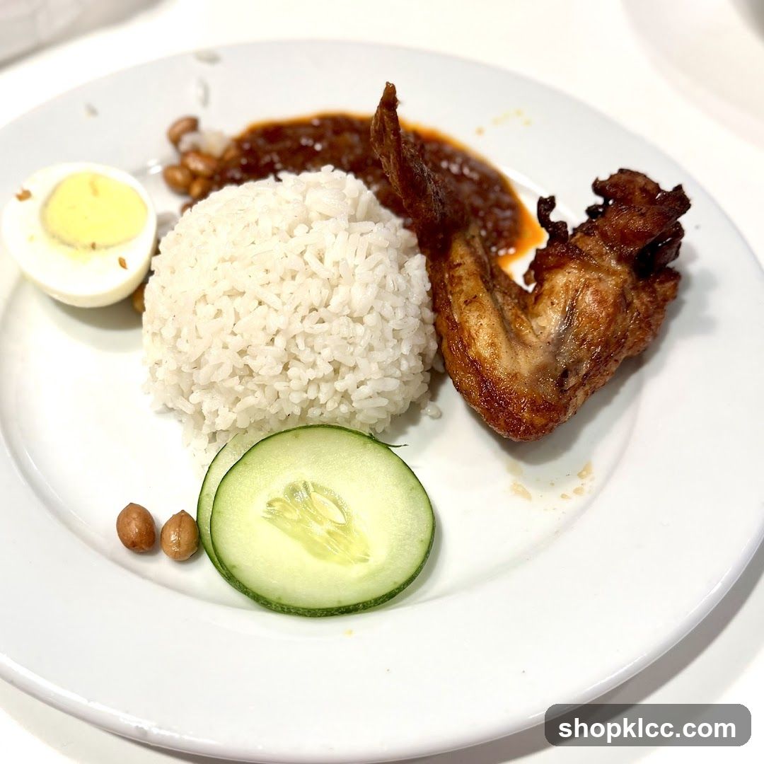 Nasi Lemak with Fried Chicken Wing