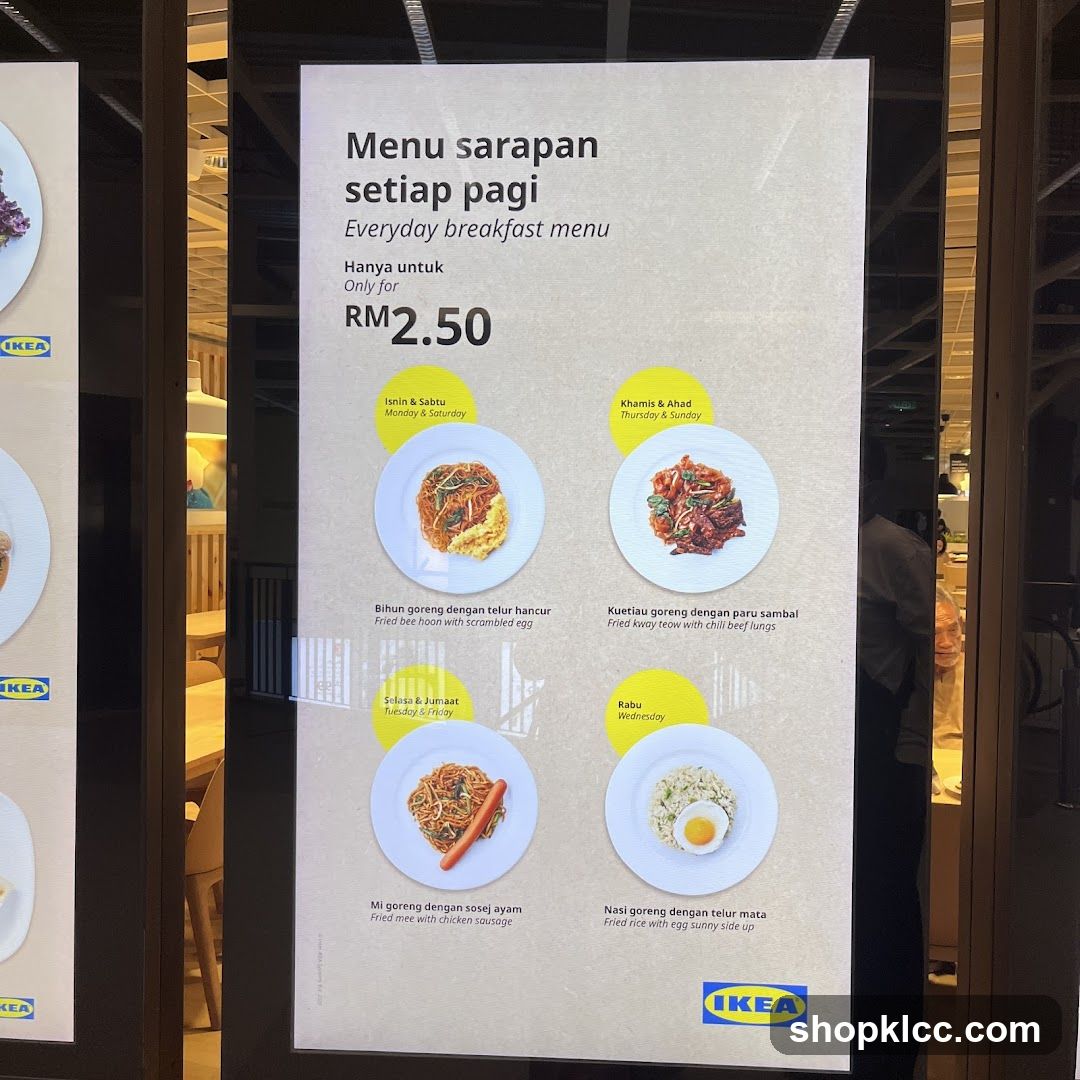 Everyday breakfast menu