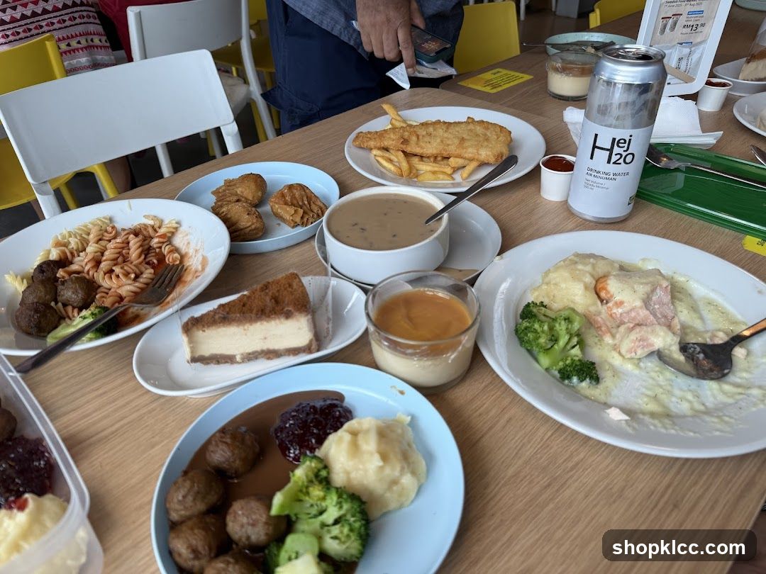 Table with various dishes and drinks