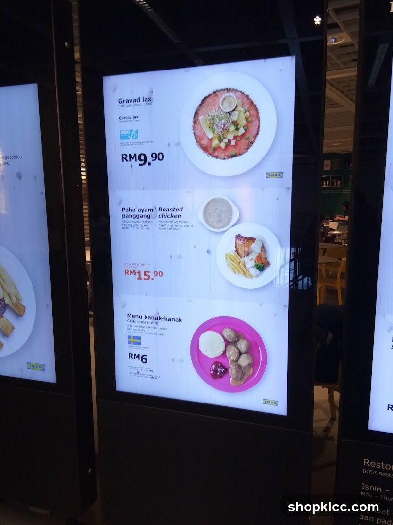 IKEA Restaurant Menu