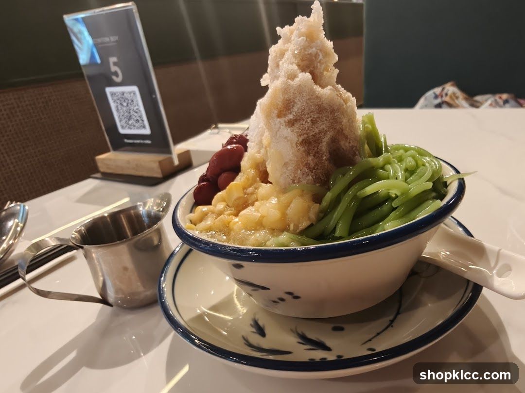 Dessert with Shaved Ice and Toppings