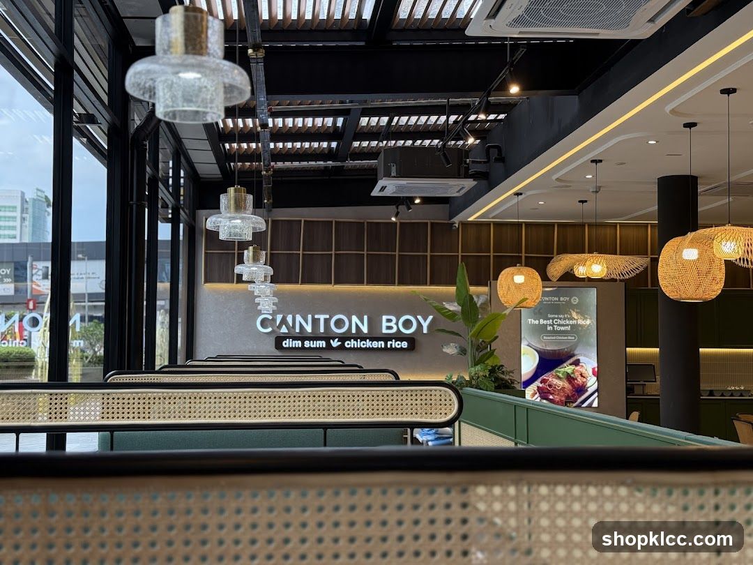 Restaurant Interior with Signage