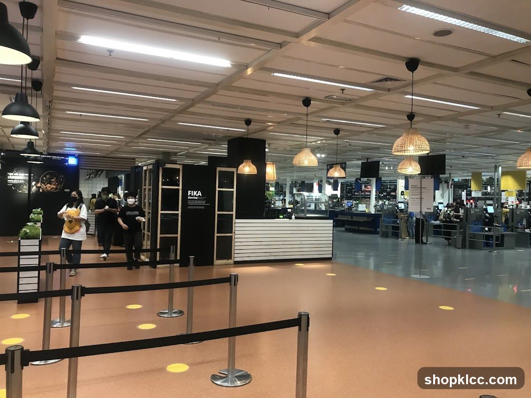 Interior of a large retail store