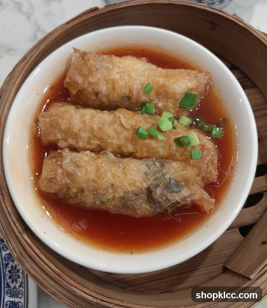 Fried Bean Curd Rolls in Sauce