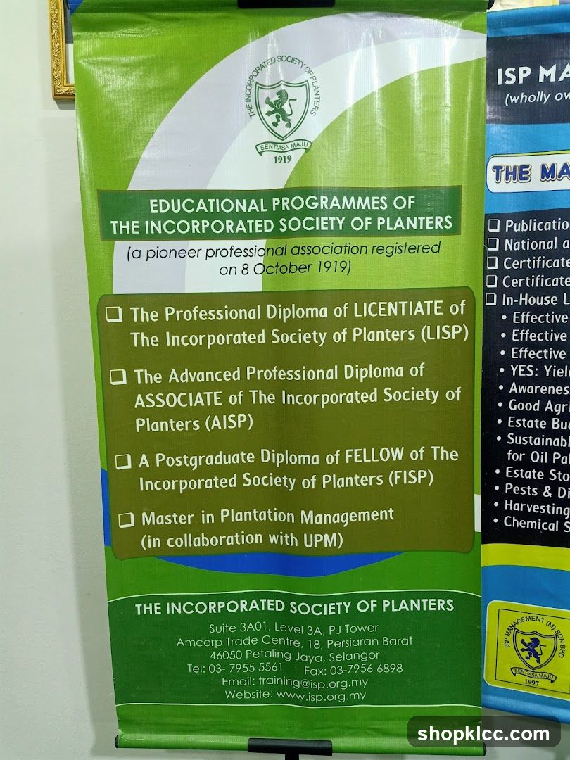 Educational Programmes of The Incorporated Society of Planters