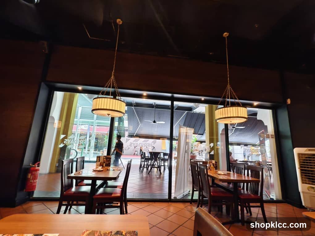 Restaurant Interior with Tables and Chairs