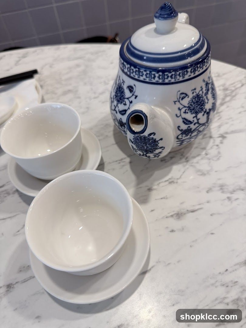 Tea Set on Marble Table