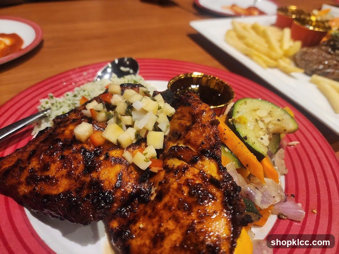 Grilled Chicken with Rice and Vegetables