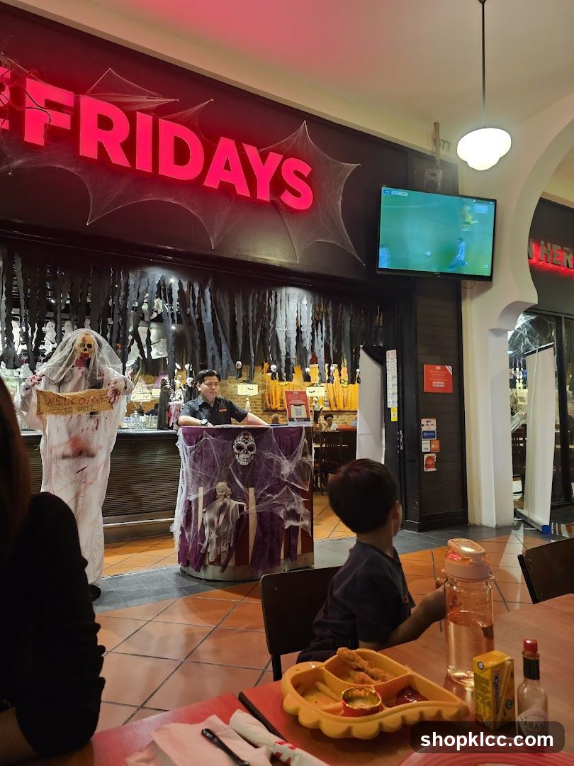 Halloween Decorations at a Restaurant