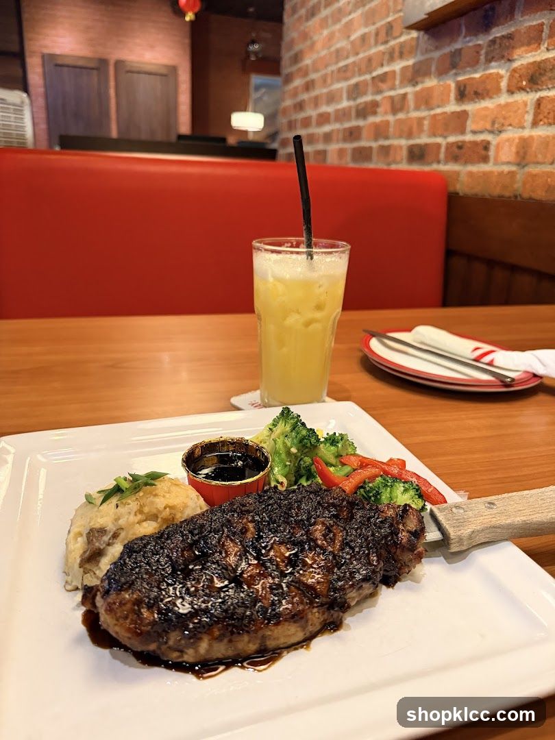 Steak Dinner with Drink