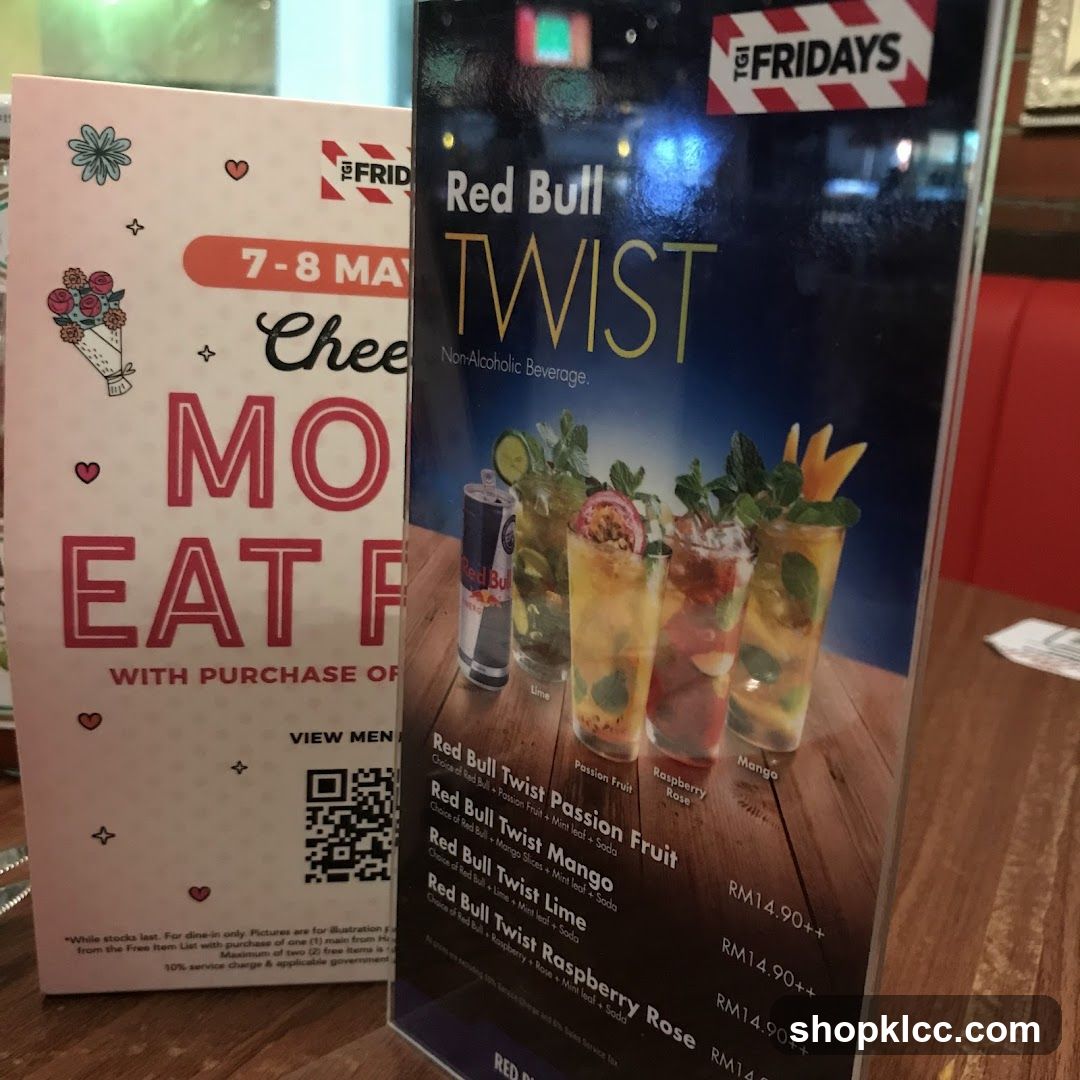 Red Bull Twist Menu