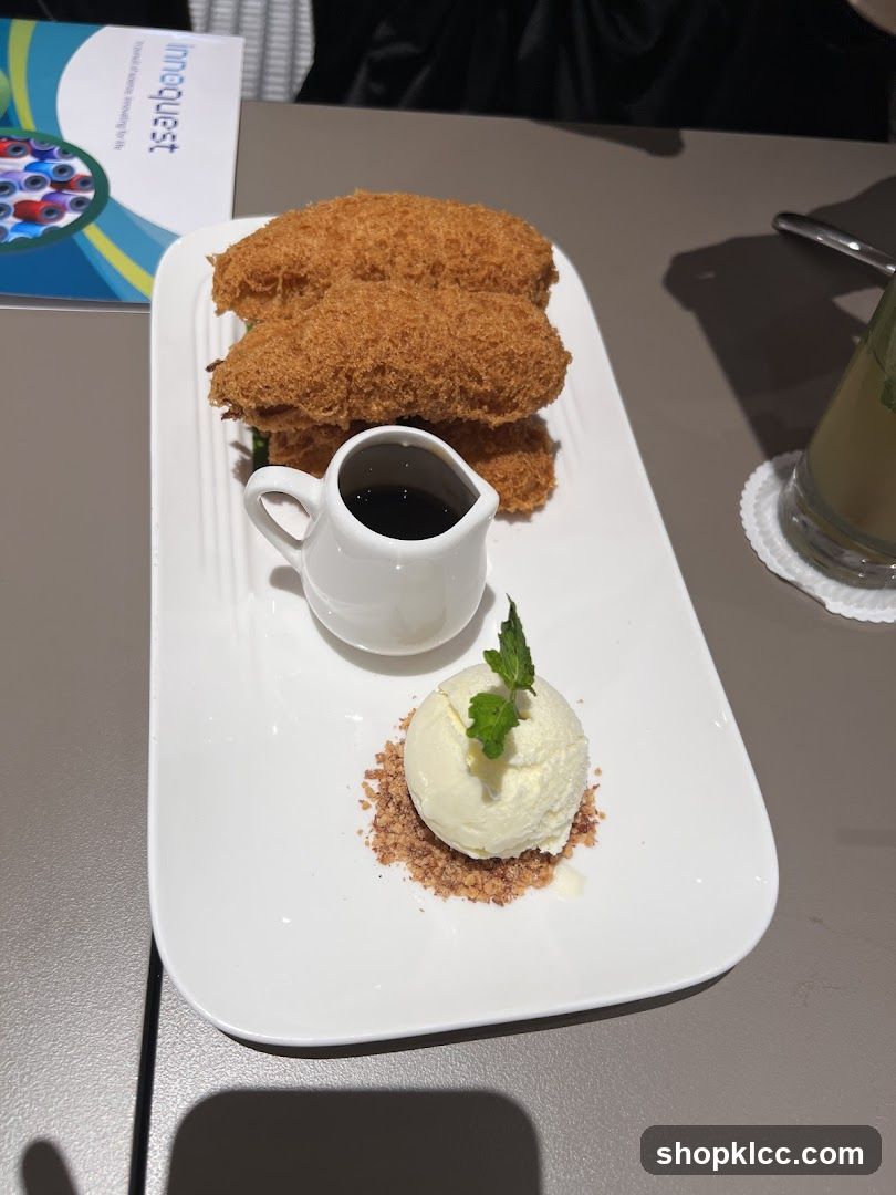 Fried Dessert with Ice Cream
