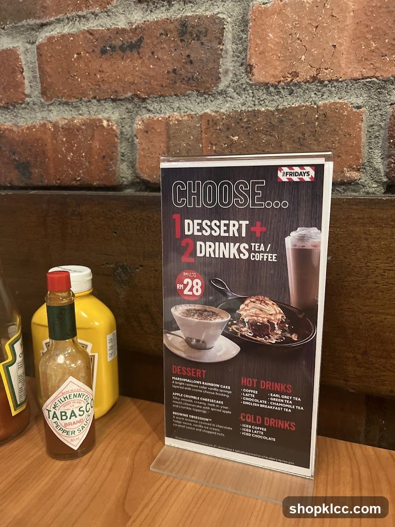Dessert and Drinks Menu