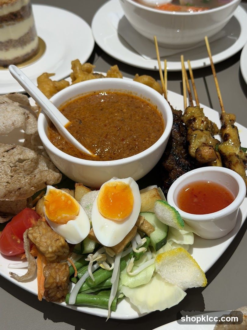 Satay Platter with Peanut Sauce and Side Salad