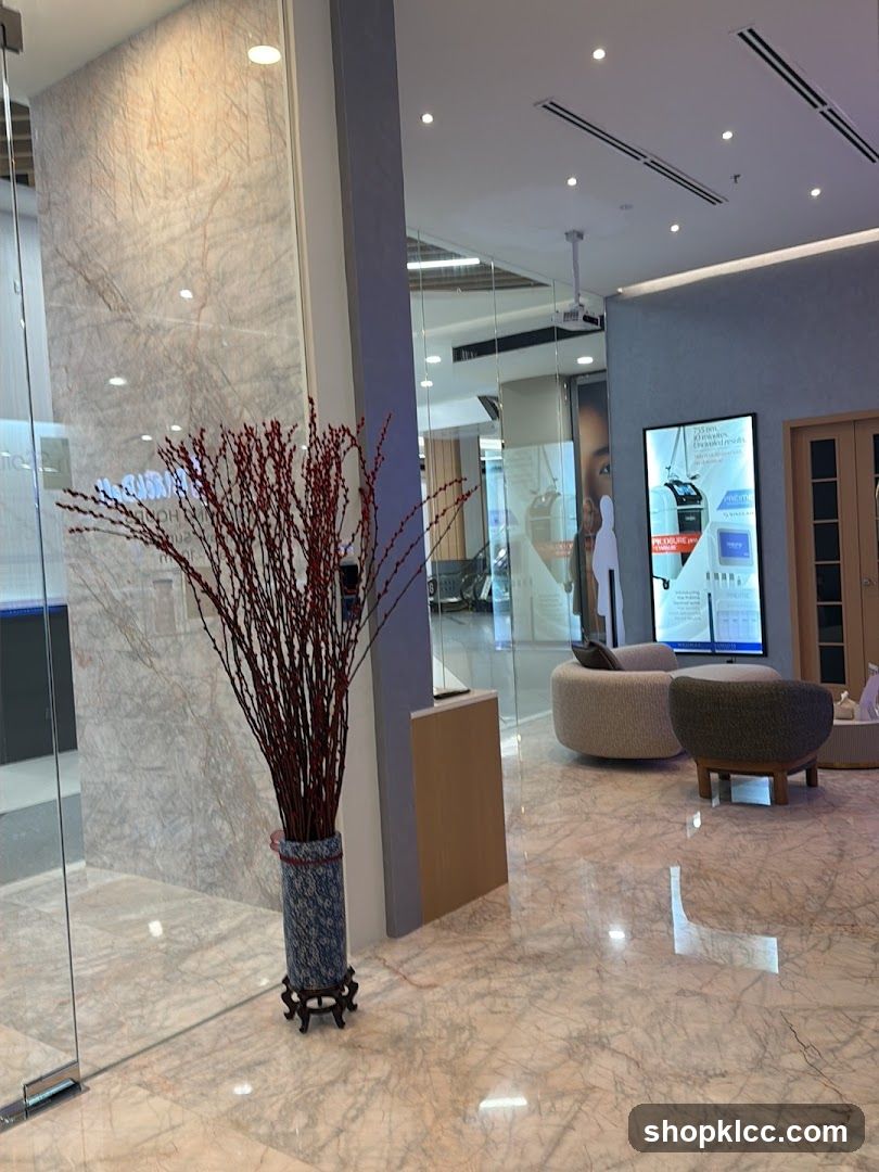 Modern Waiting Area with Decorative Vase