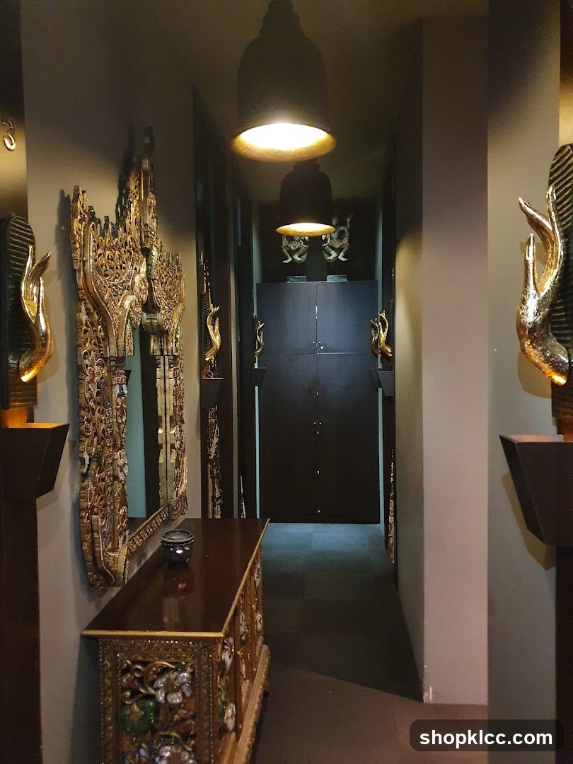 Hallway with Thai Decor