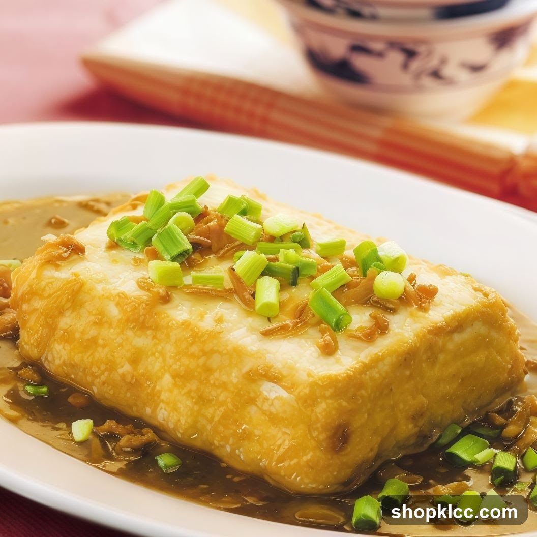 Steamed Tofu with Scallions