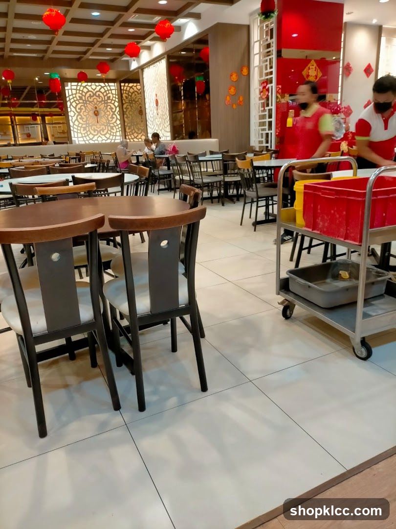 Restaurant Interior with Chinese New Year Decorations