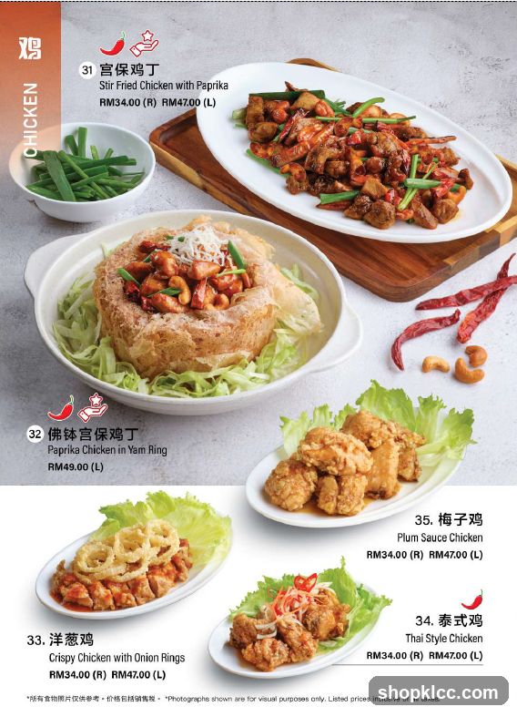 Chicken Menu Page