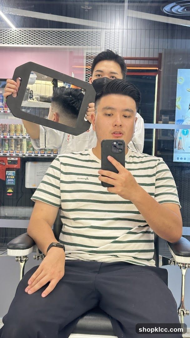 Man getting a haircut